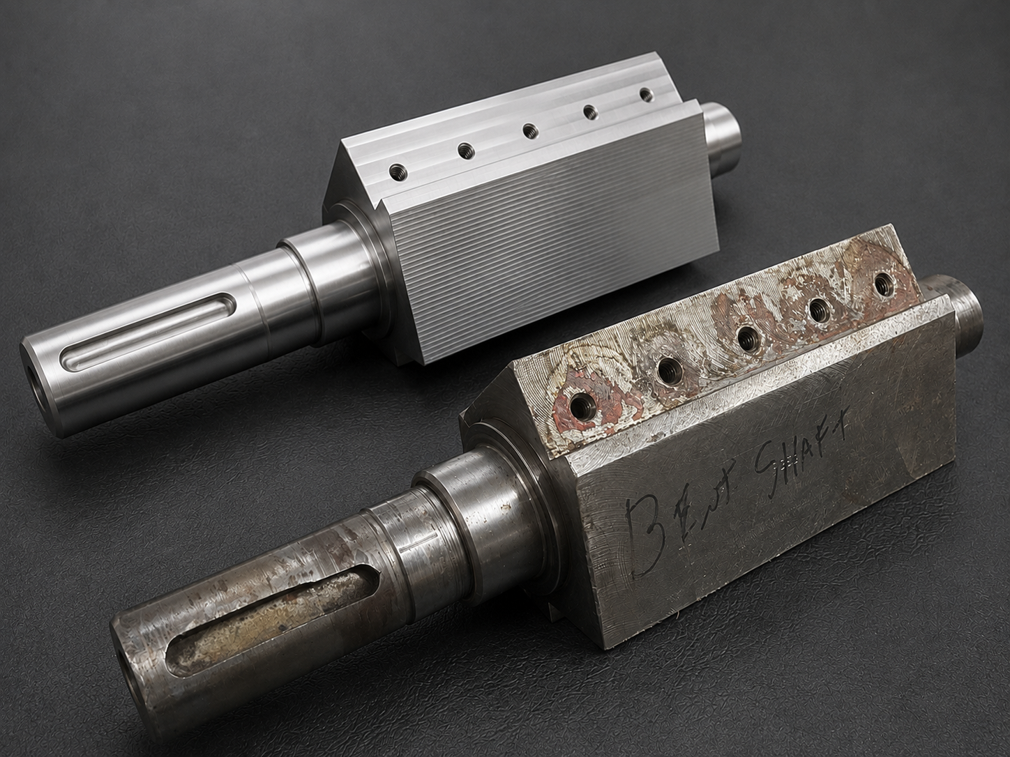 Engineer measuring a metal part with precision calipers